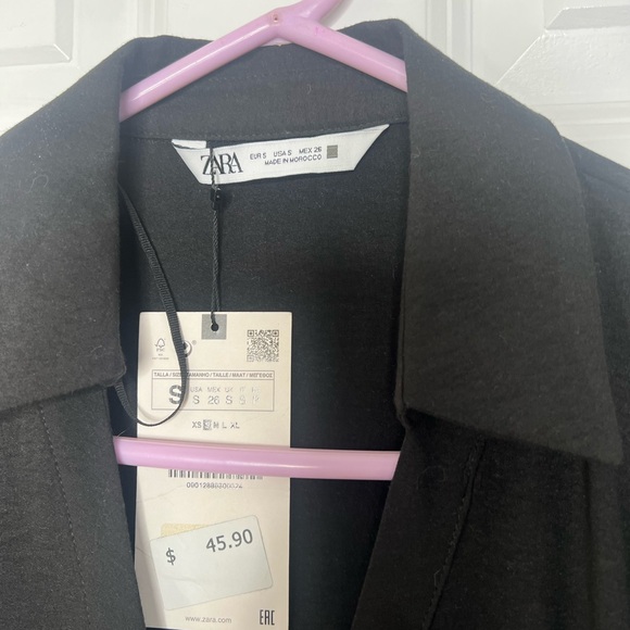 Zara Black Button-Down Flowy Dress - Picture 4 of 10